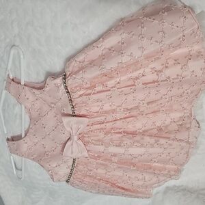 American Princess Girls 18 Months Pink Embroidered Dress